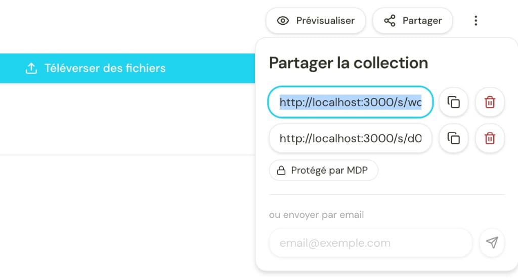 Partage de collection HubGrid